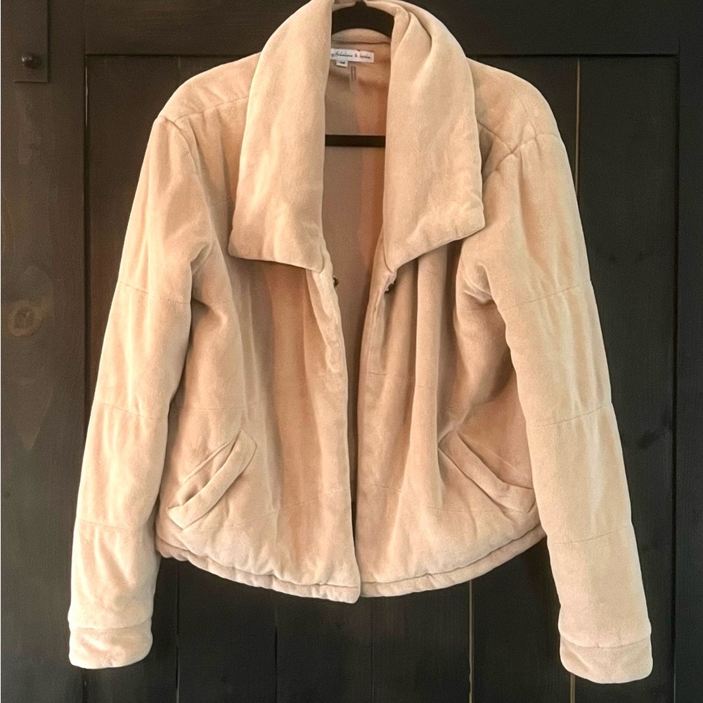 Young Fabulous and Broke comfy plush blush velour jacket